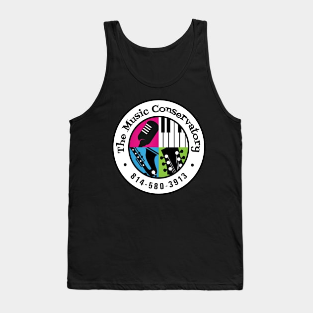 Official Music Conservatory Brand Logo White Tank Top by musicconservatory